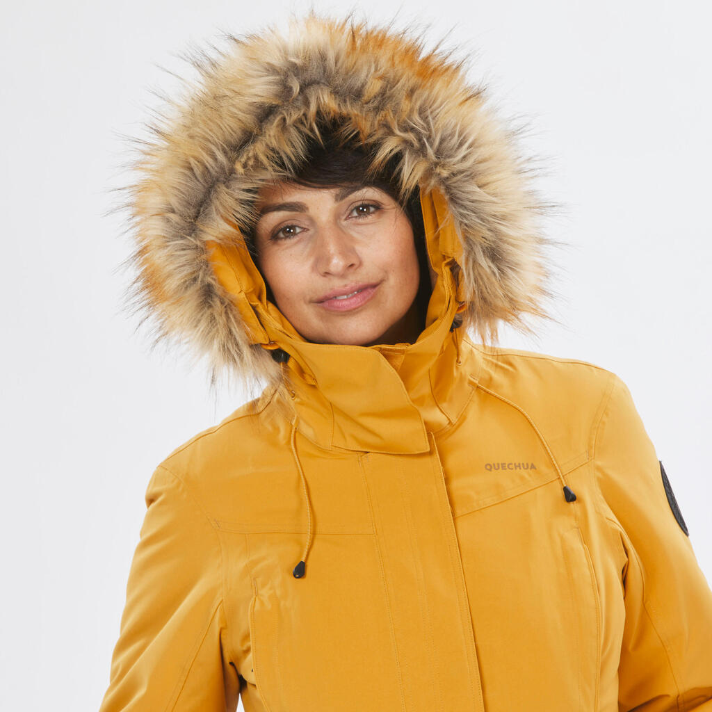 Winterjacke Parka Damen bis -20 °C wasserdicht Winterwandern - SH900 grün