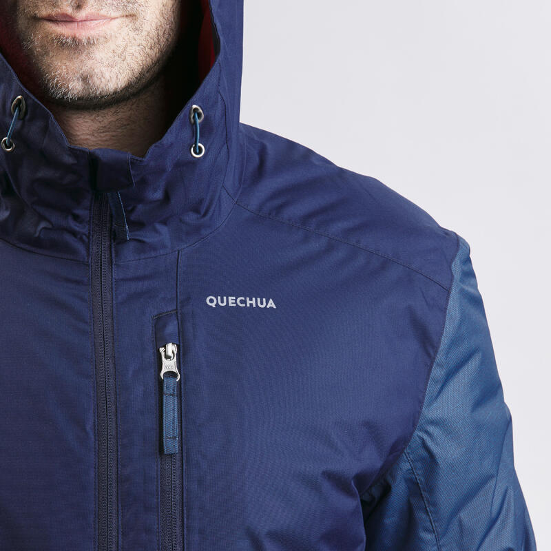 Giacca trekking uomo SH500 azzurra | -10°C