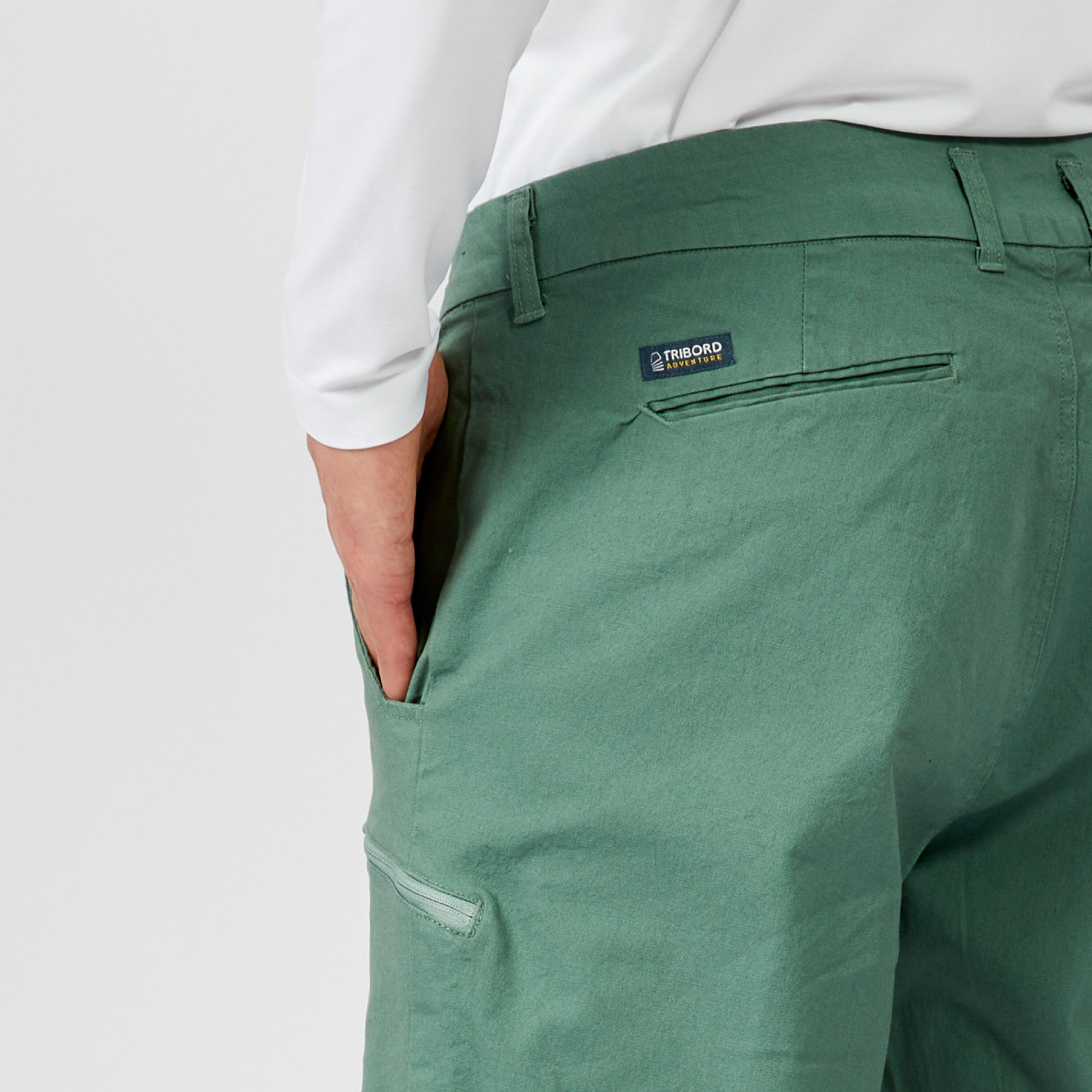 Bermuda Shorts Segeln Herren strapazierfähig 100 khaki 6/8