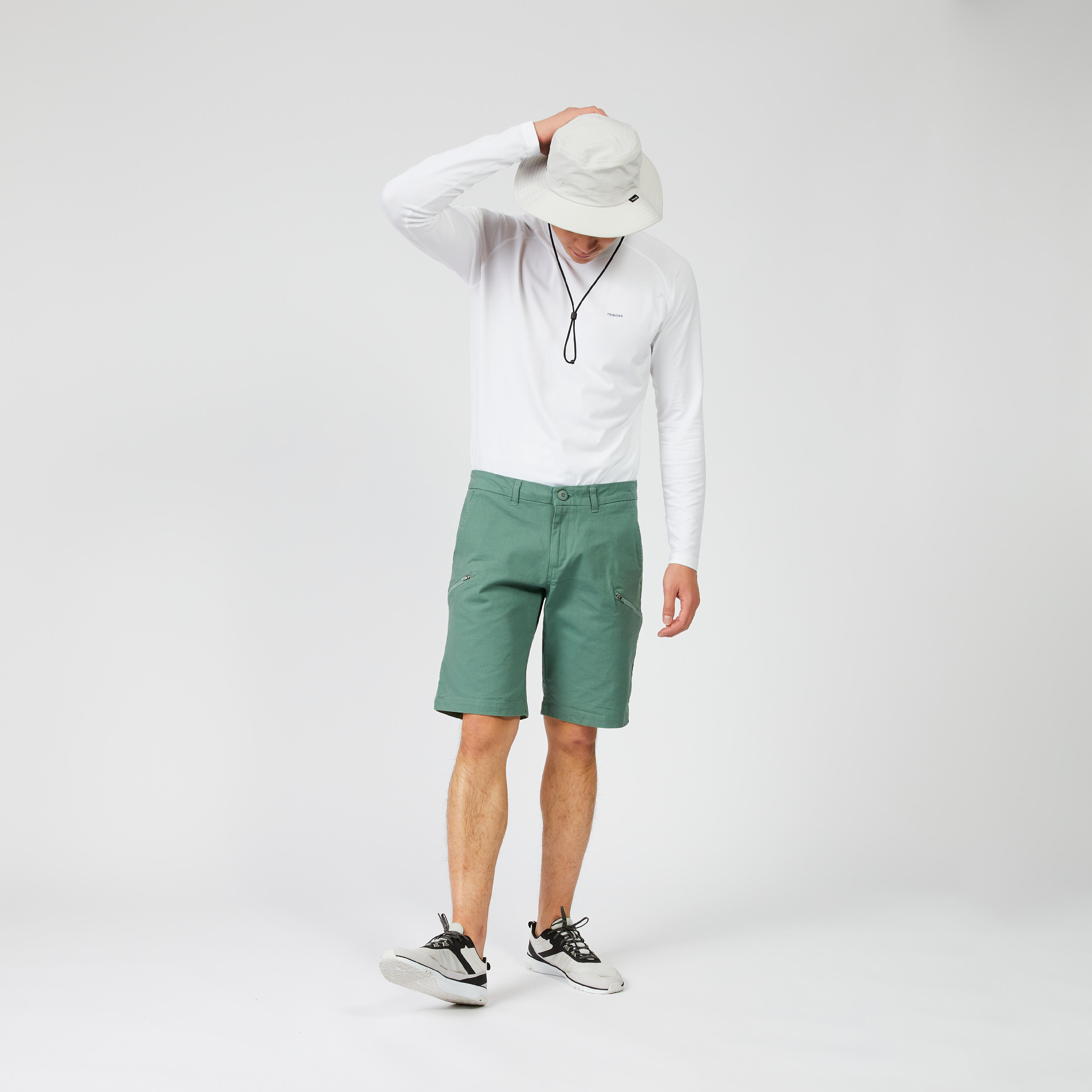 Men s Sailing Bermuda Shorts SAILING 100 beige TRIBORD Decathlon