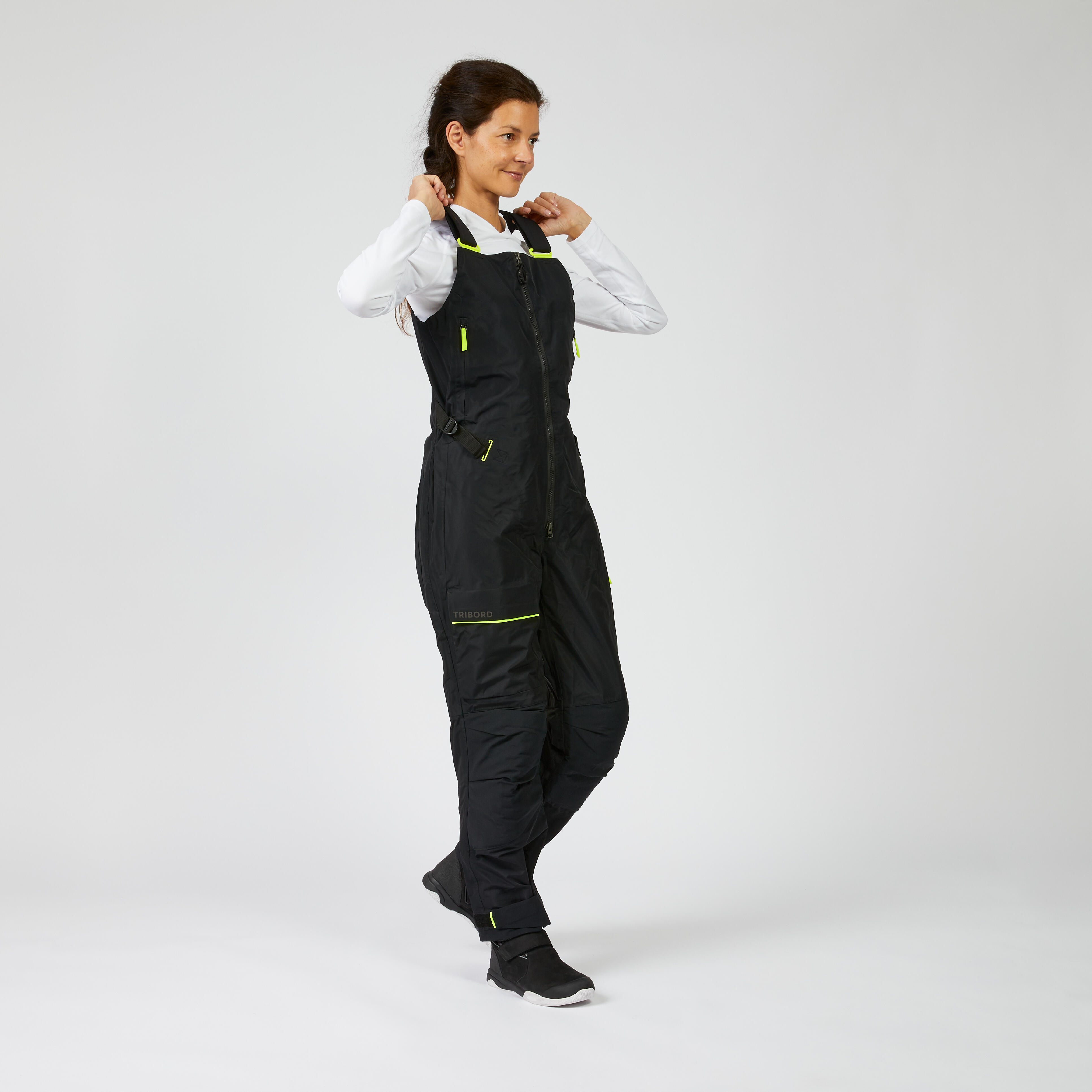 Waterproof Sailing Overalls - 900 Black - TRIBORD