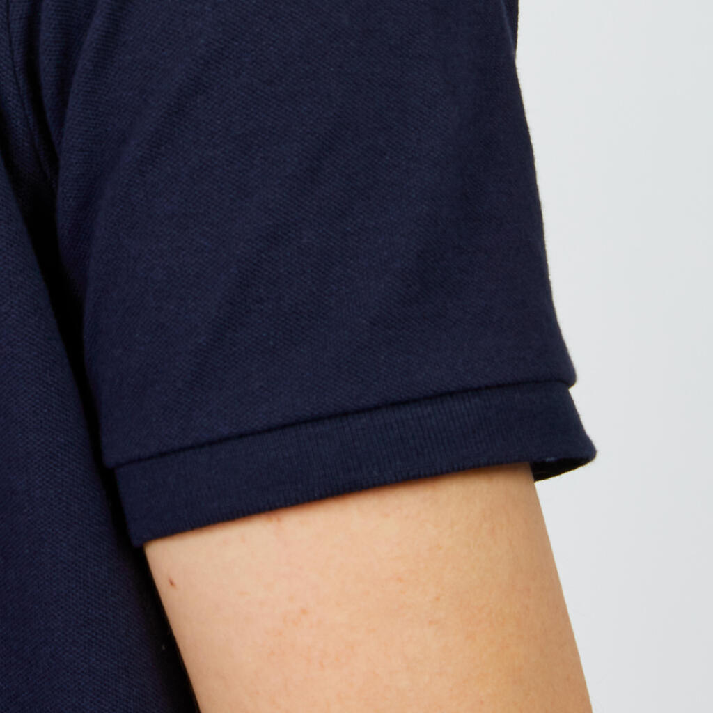 Camiseta tipo polo manga corta para hombre Tribord Sailing 100 negro