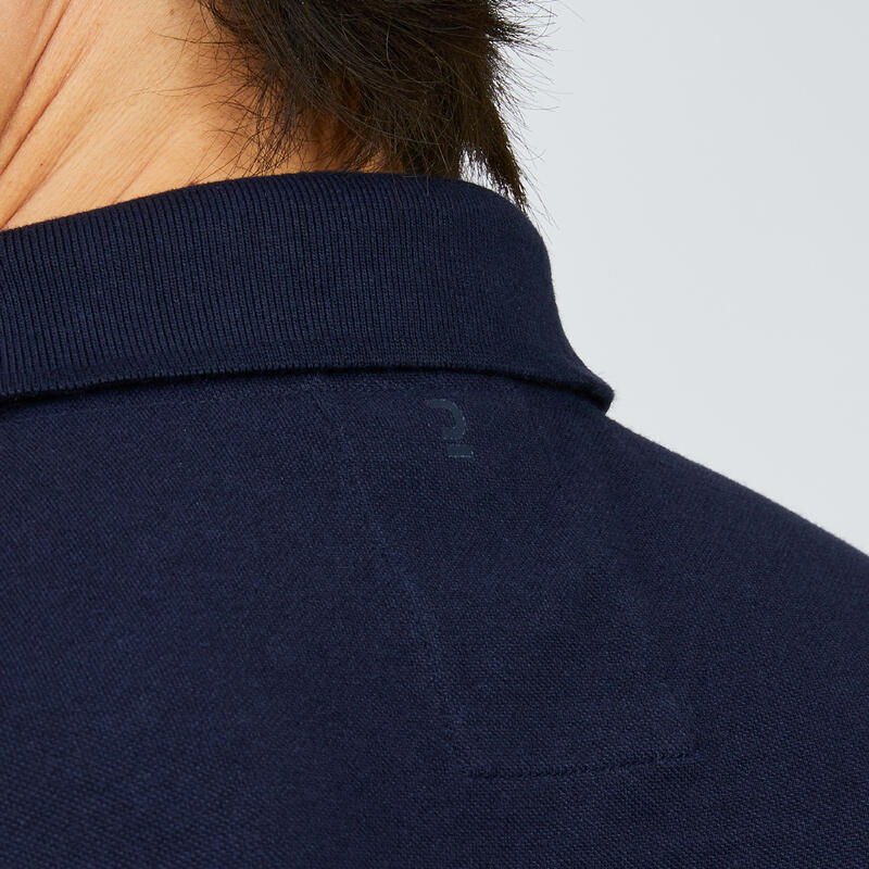 Polo voor zeilen heren Sailing 100 korte mouwen marineblauw