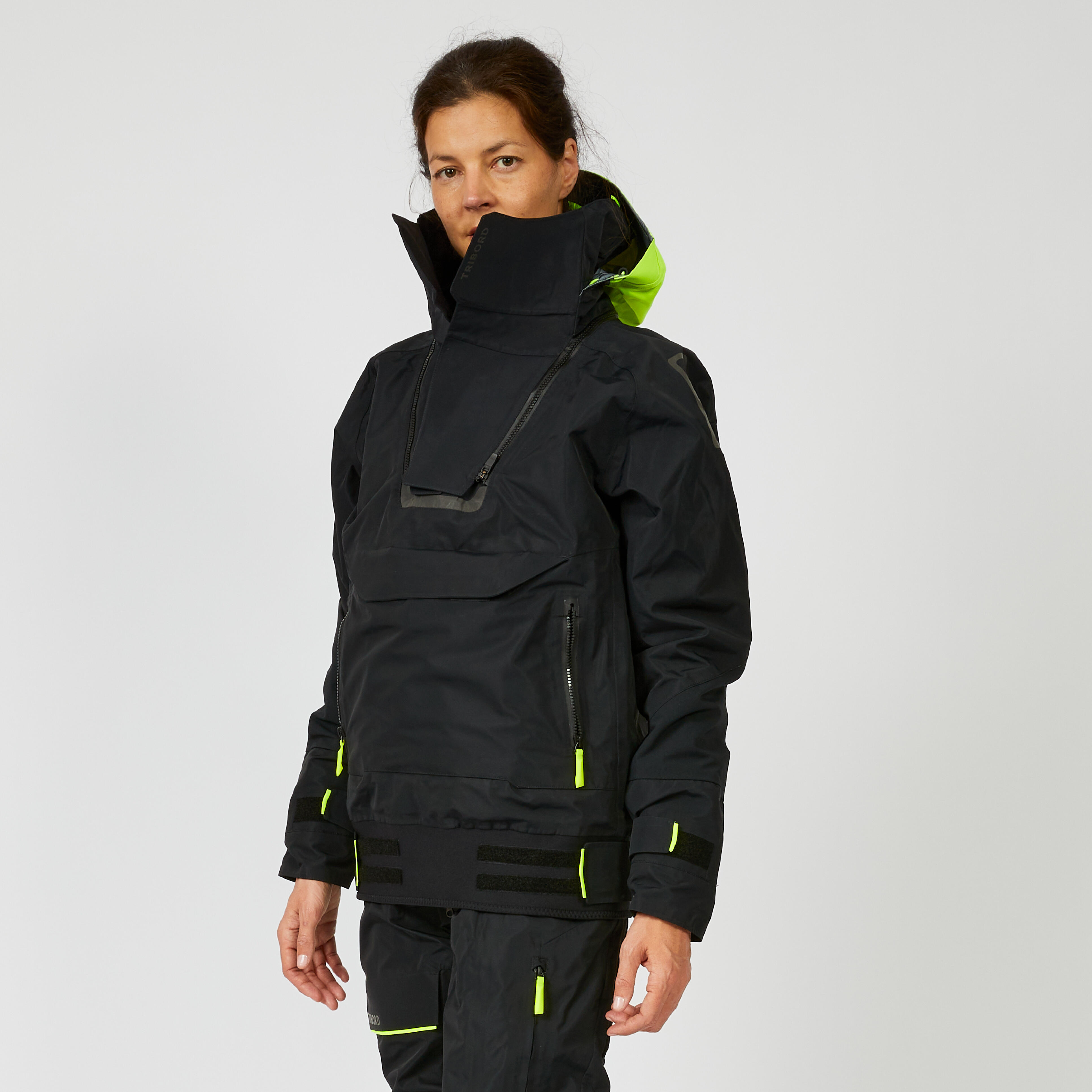 Chaqueta impermeable vela Unisex Offshore 900 negro Decathlon