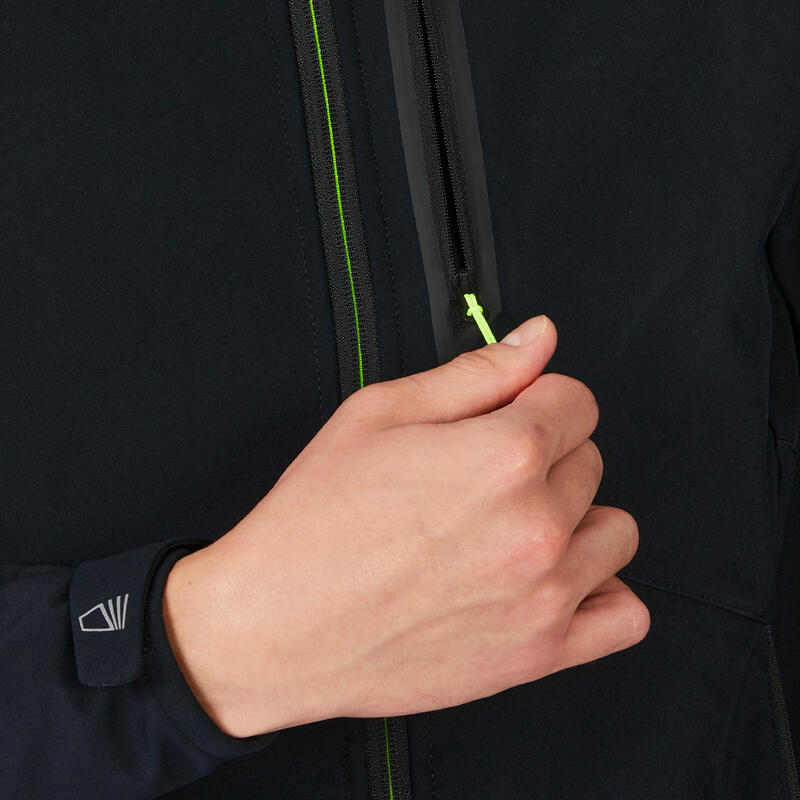 Veste softshell coupe vent sailing 500 homme noir
