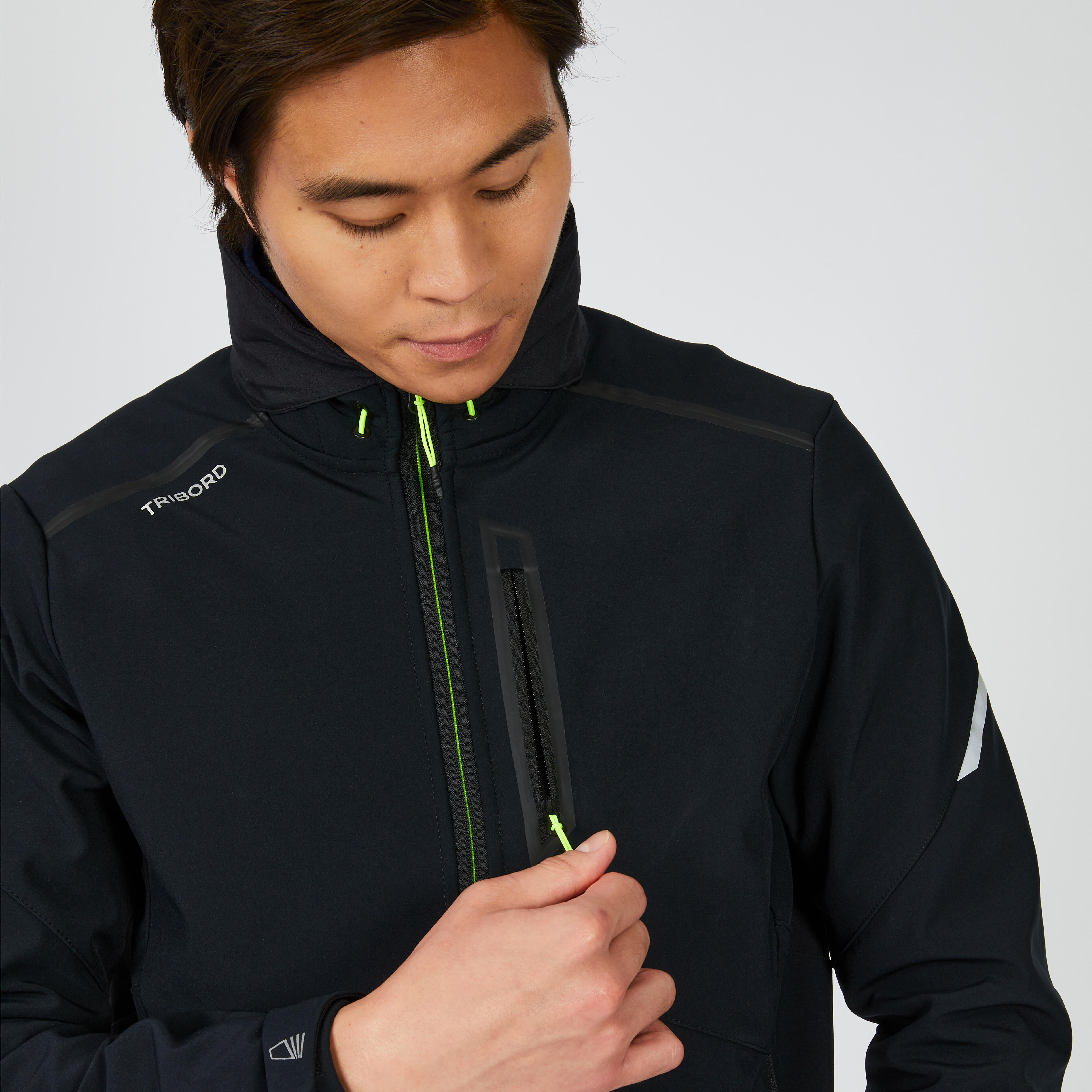 Uomo Giacca softshell antivento Sailing 900 Nero