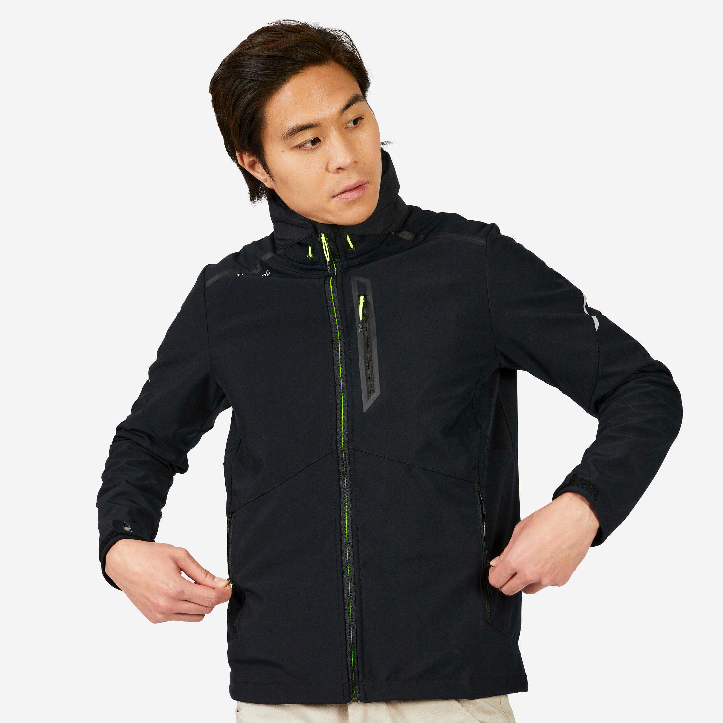 Sailing 900 Men's Black windproof softshell jacket