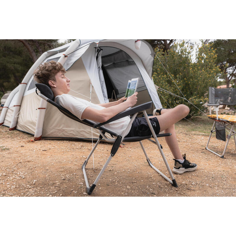 不鏽鋼舒適露營折疊躺椅