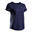 T-Shirt de ténis de gola redonda dry mulher - Essentiel 100 clube marinho