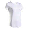 Sieviešu ātri žūstošs, apaļa kakla tenisa T krekls “Essential 100 Club”, balts