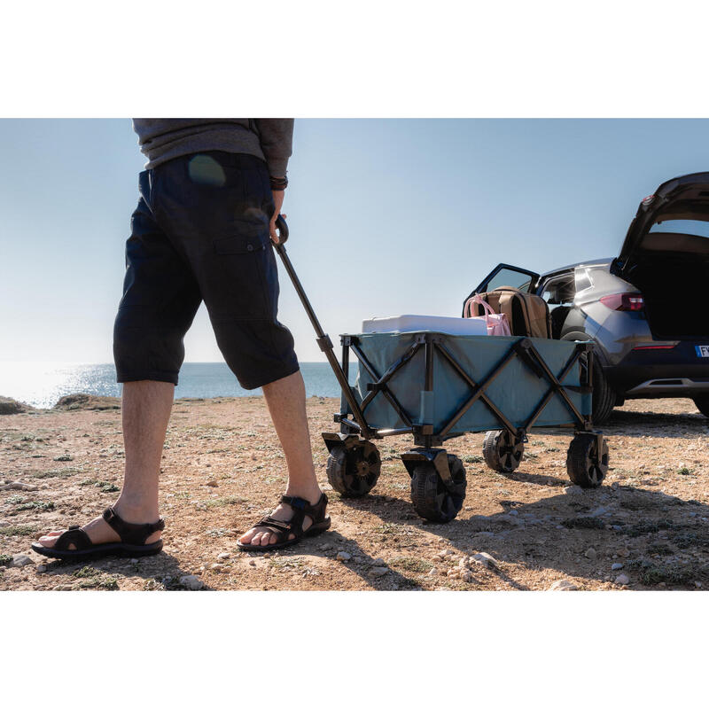 Carro plegable de camping todoterreno para transporte max 60 kg Quechua All Road