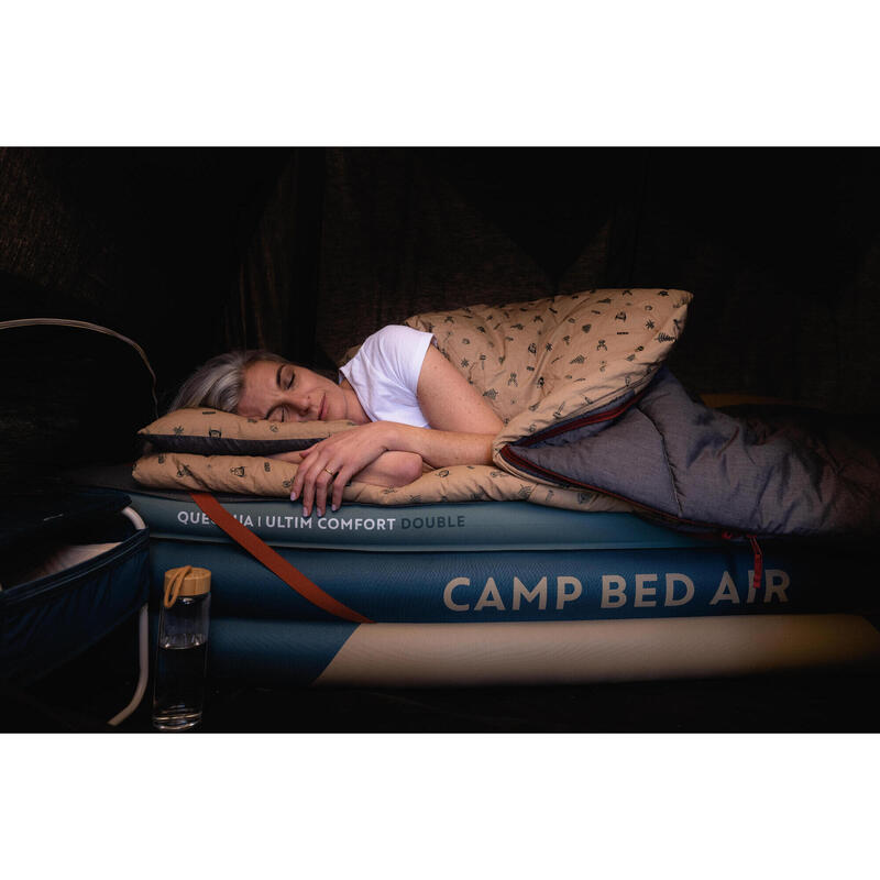 Saco de dormir doble de algodón para camping 2 personas Arpenaz 10º