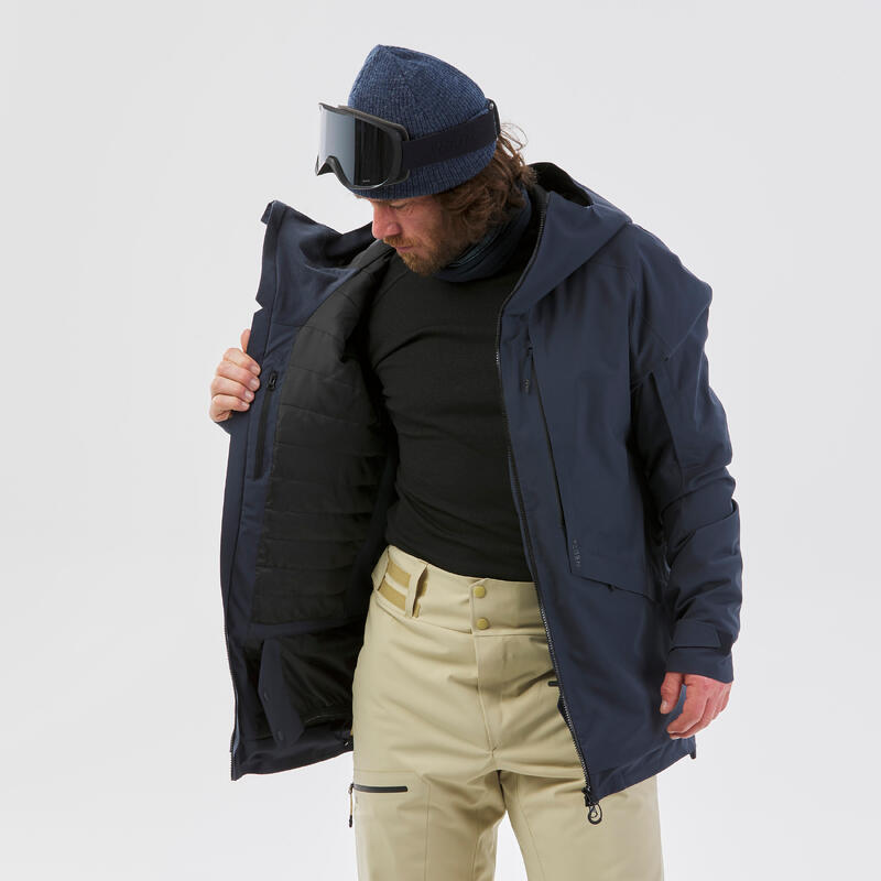 Ski-jas voor heren FR100 marineblauw