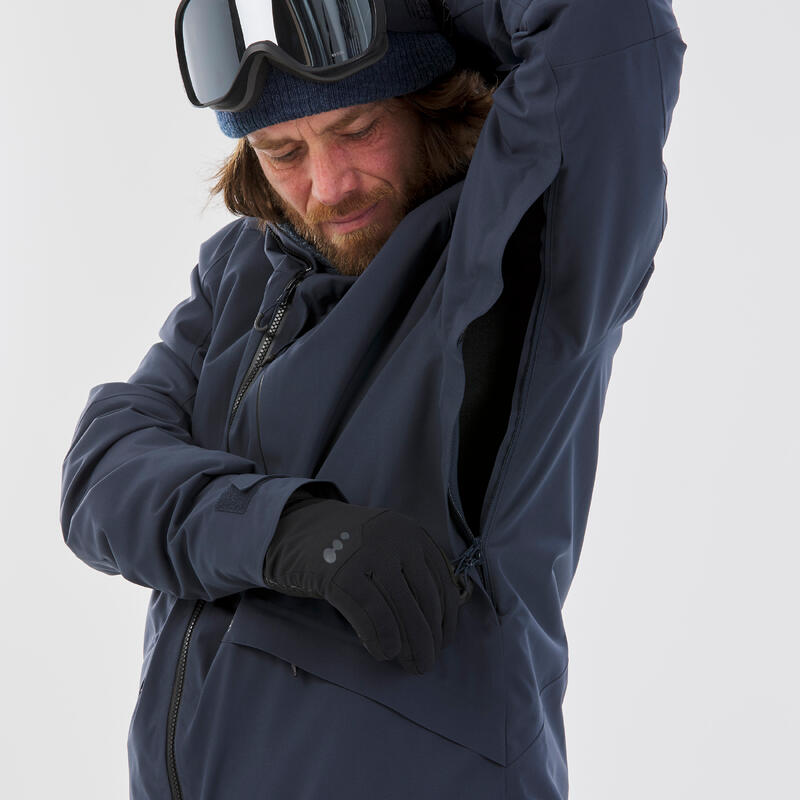 VESTE DE SKI HOMME FR100 - BLEU MARINE