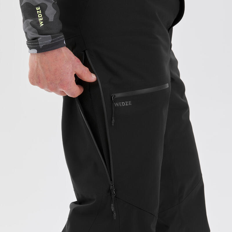 Pantalon confortabil și aerisit schi FR100 Negru Bărbați