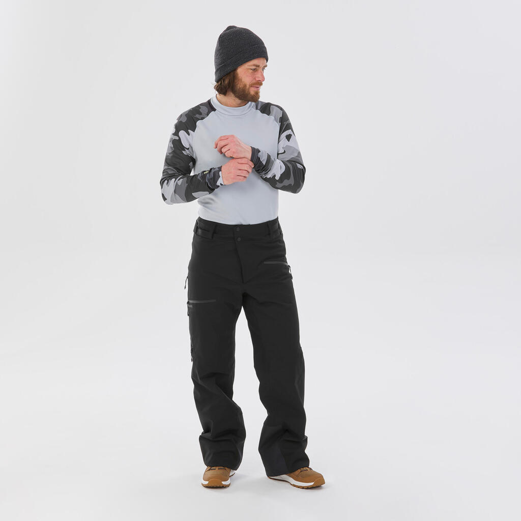 Pánske lyžiarske nohavice FR100 čierne