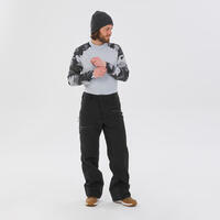 Crne muške pantalone za skijanje FR100