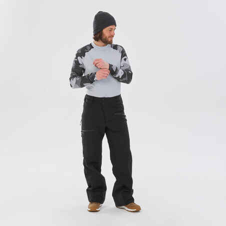 MEN’S SKI TROUSERS FR100 - BLACK