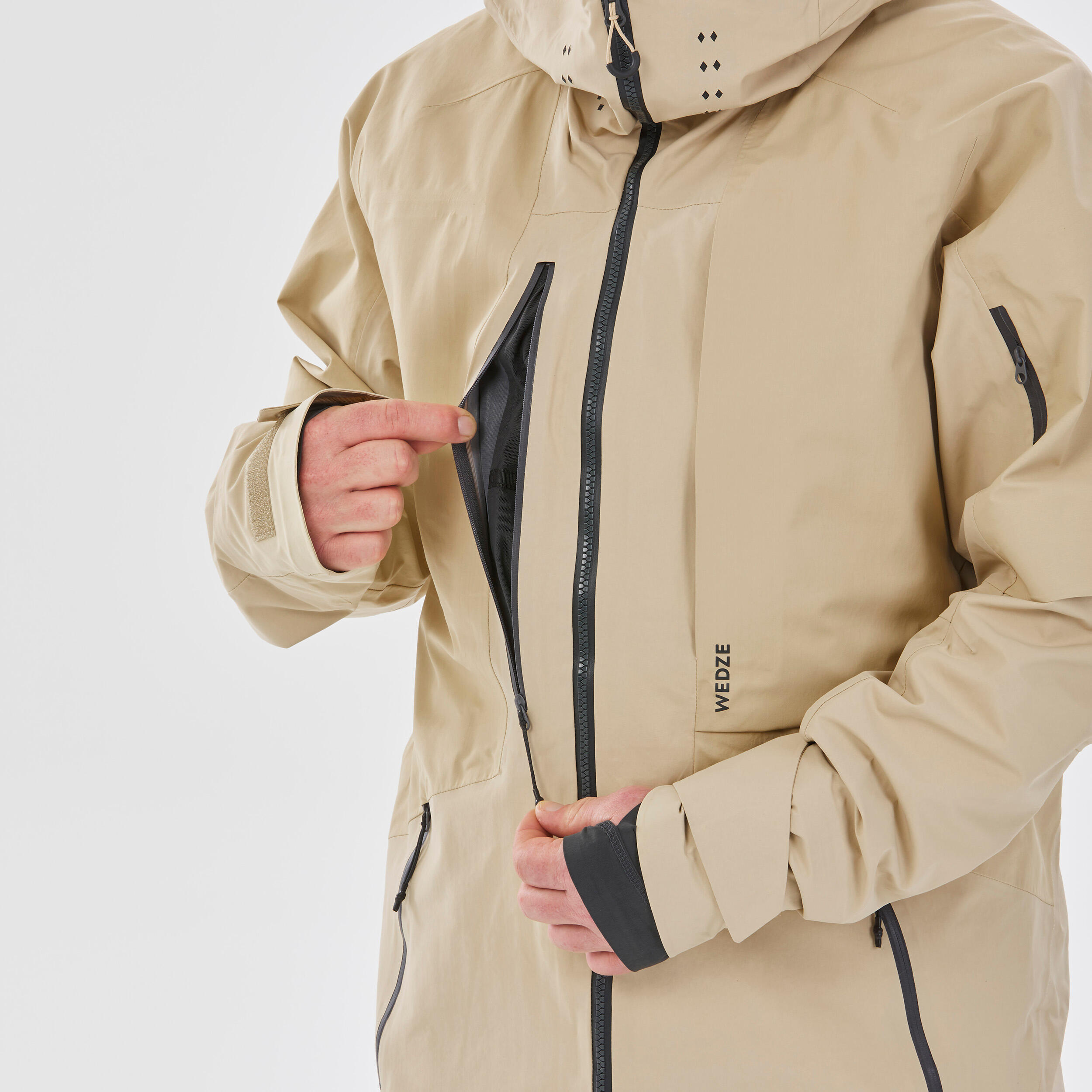 Men’s Ski Jacket - FR 900 Beige - WEDZE