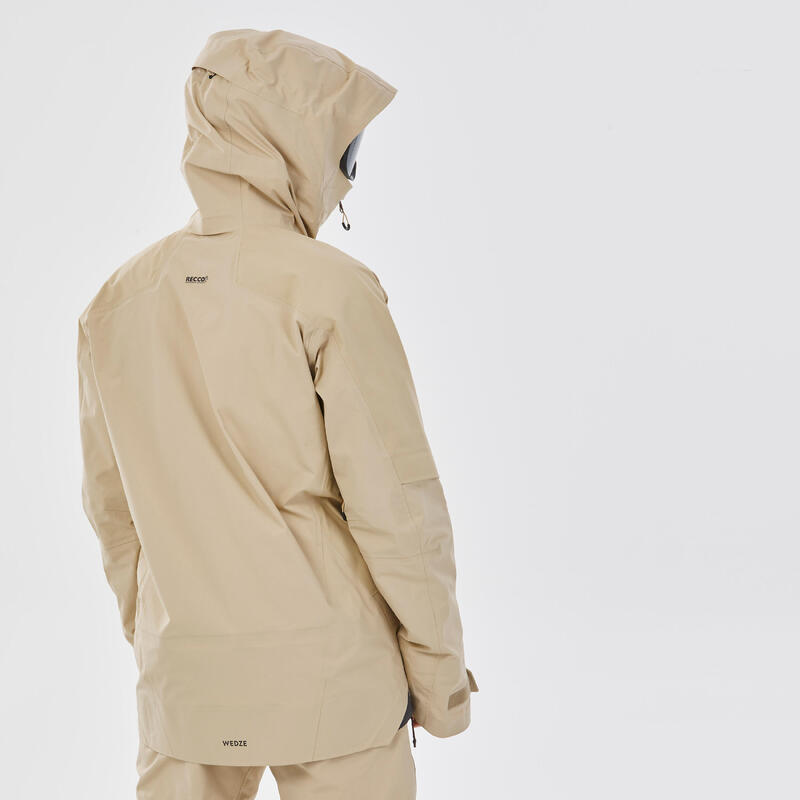 Veste de ski imperméable et respirante homme, FR 900 beige