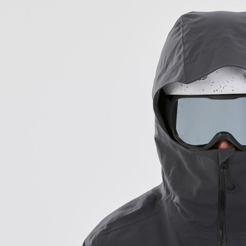 Ski-jas voor heren FR500 antracietgrijs