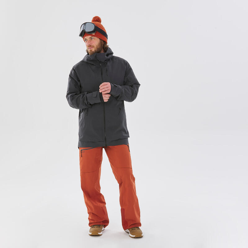 Pánská lyžařská bunda 500 šedá