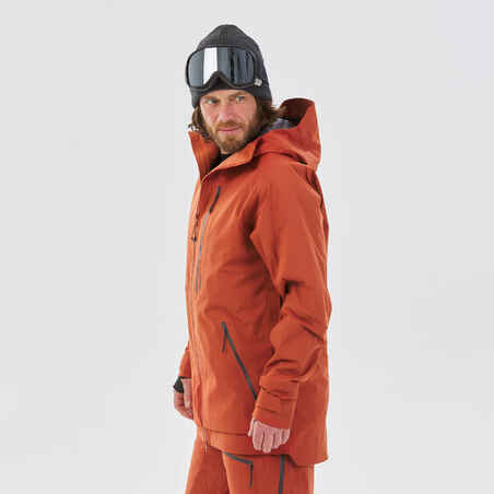 Men's Ski Jacket - FR500 - Terracotta