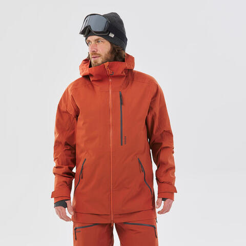 Men's Ski Jacket - FR500 - Terracotta WEDZE - Decathlon
