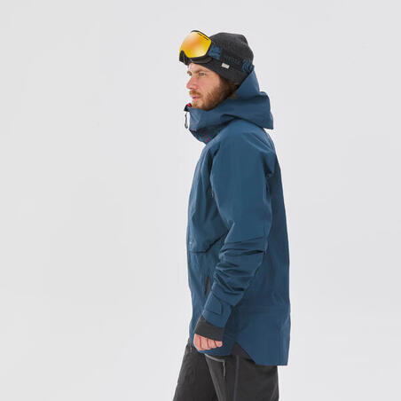 Куртка лижна чоловіча FR900 для фрирайду - Темно-синя