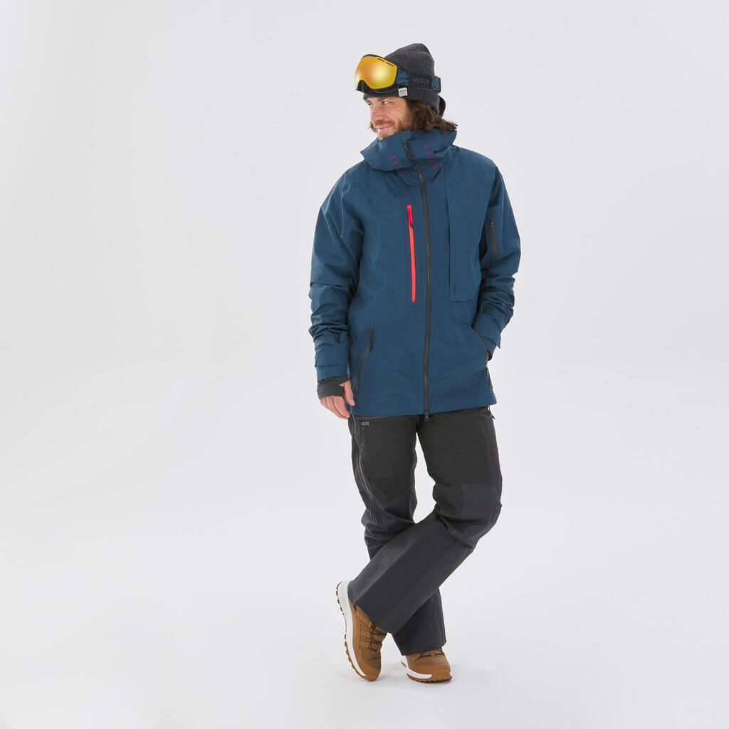 Pánske lyžiarske náprsenkové nohavice FR900 béžové