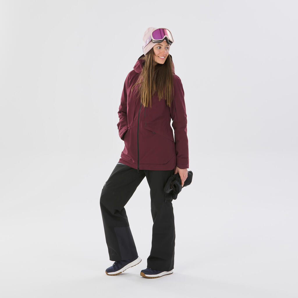 Women's ski trousers - FR100 - Burgundy