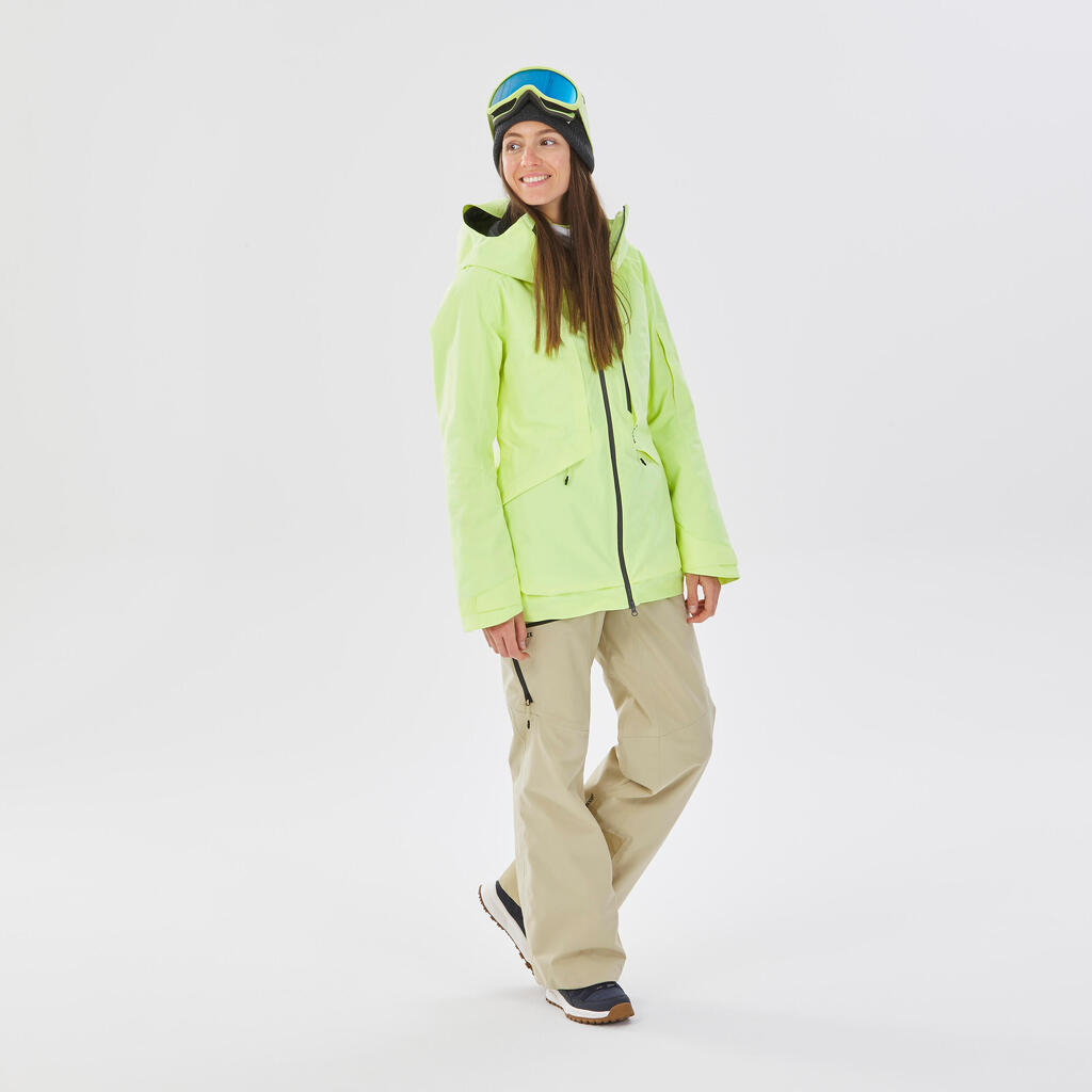 Dámske lyžiarske nohavice FR100 bordové