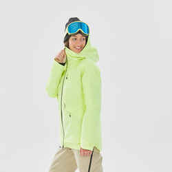 WOMEN’S SKI JACKET FR100 – NEON YELLOW