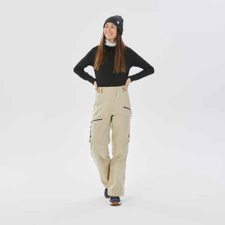 WOMEN’S SKI TROUSERS FR100 - BEIGE