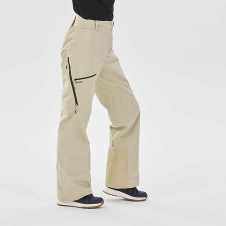 WOMEN’S SKI TROUSERS FR100 - BEIGE