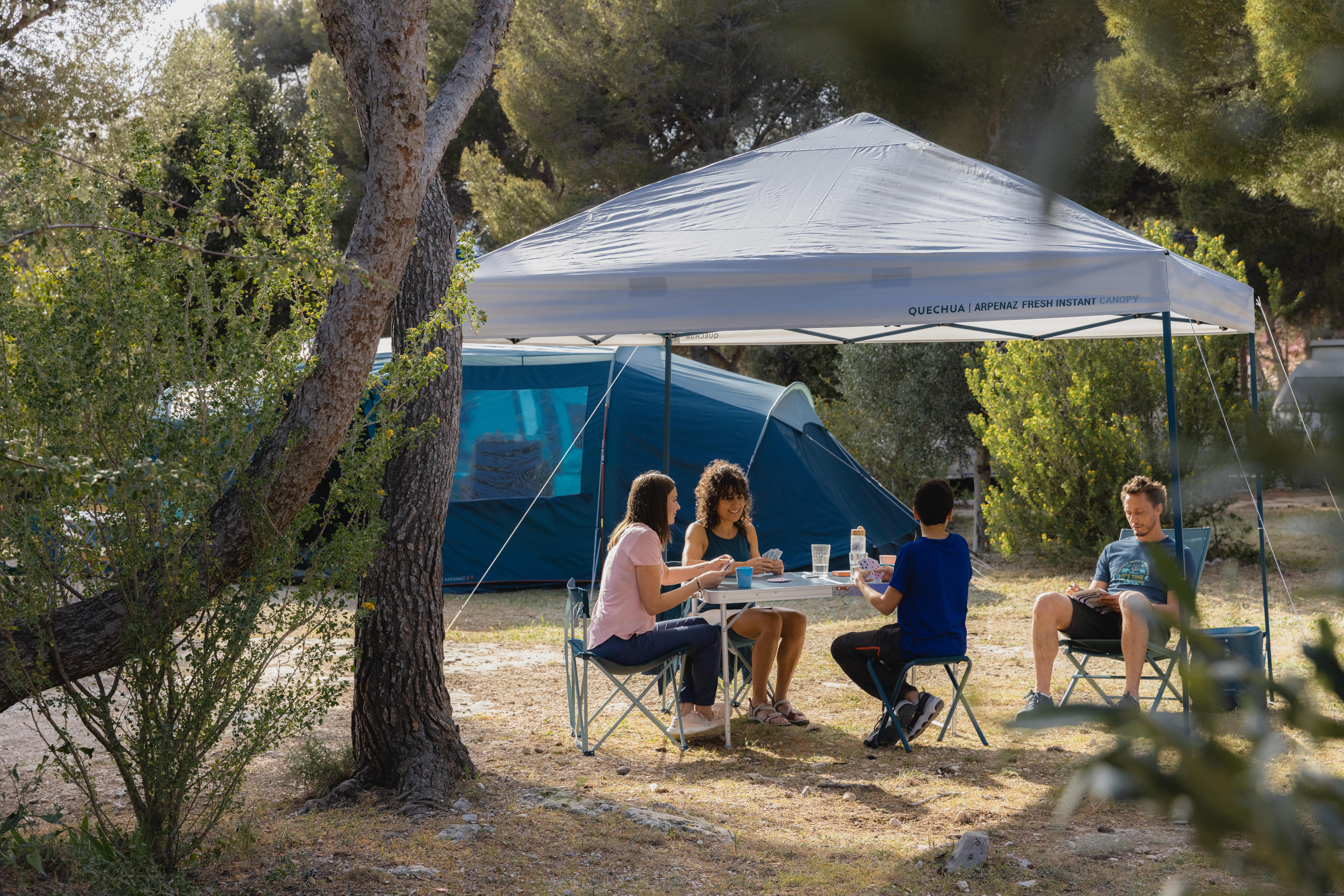8 Man Camping Shelter Gazebo Arpenaz Fresh Decathlon