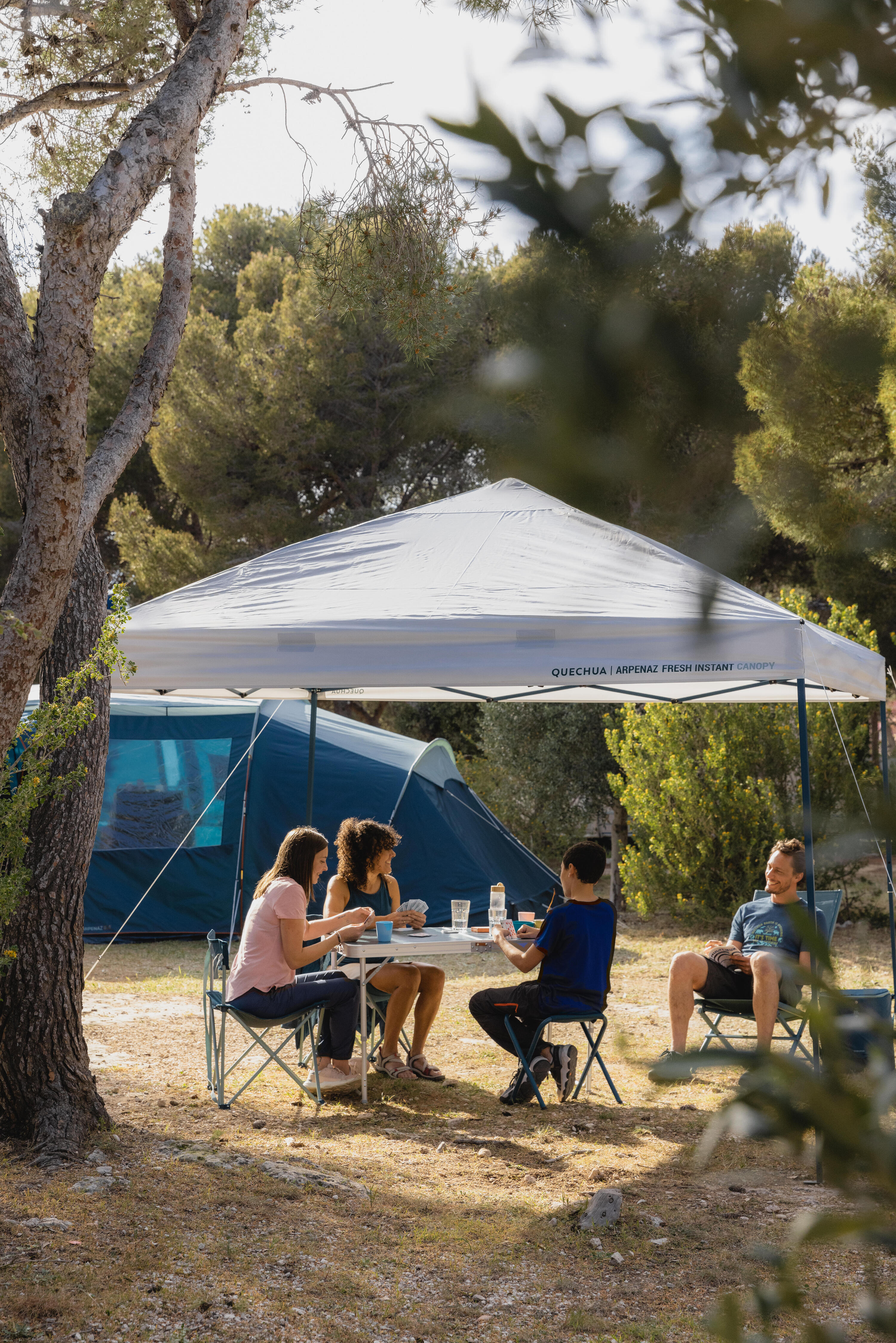 8 Man Camping Shelter Gazebo - Arpenaz Fresh 2/12