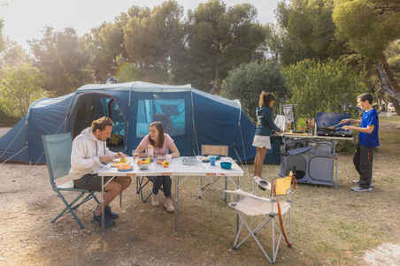Camping tent with poles - Arpenaz 8.4 - 8 Person - 4 Bedrooms