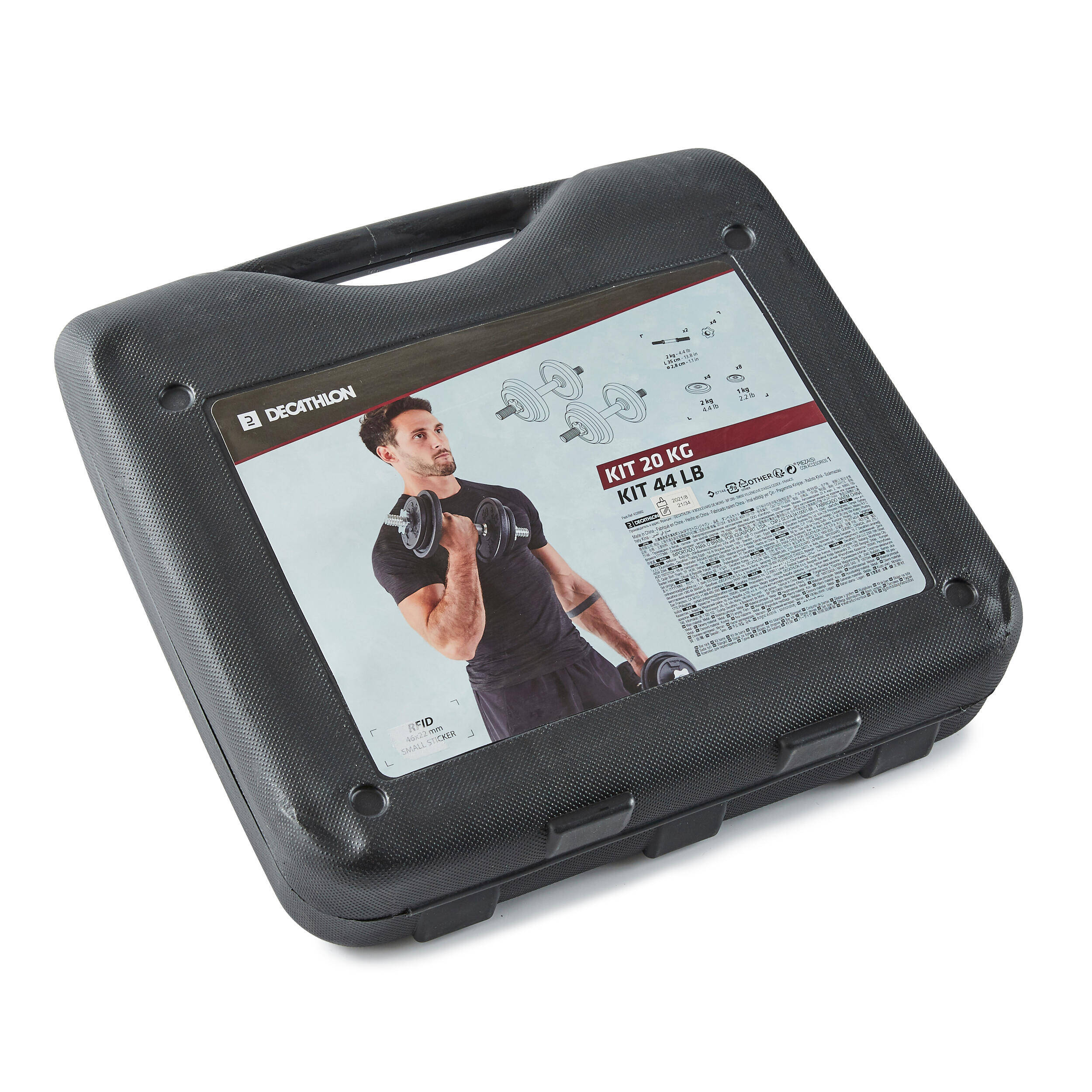 Weight Training 20 kg Partly Recycled Cast Iron Dumbbells Set -  5