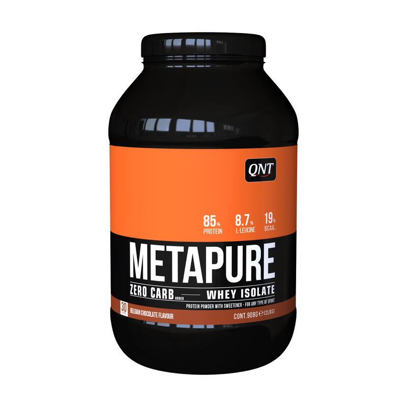 Wei-eiwit isolaat voor krachttraining Belgische chocolade Metapure 908 g