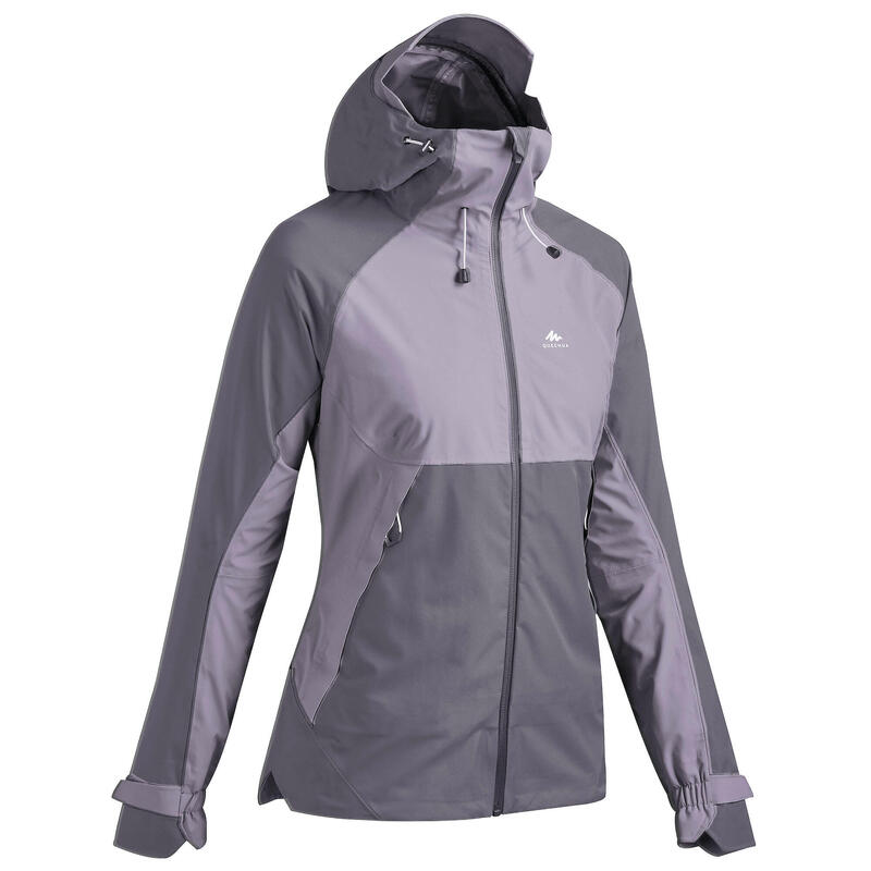 Giacca trekking donna MH500 grigio viola 