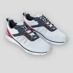 Men’s Sailing Boat Trainers Race - Light Grey / Blue / Red