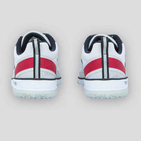 Men’s Sailing Boat Trainers Race - Light Grey / Blue / Red