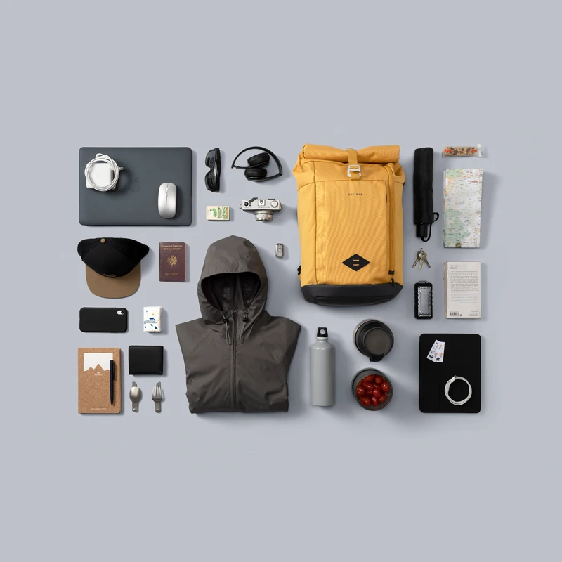 Рюкзак походный 23 л желтый NH ESCAPE 500 ROLLTOP Quechua