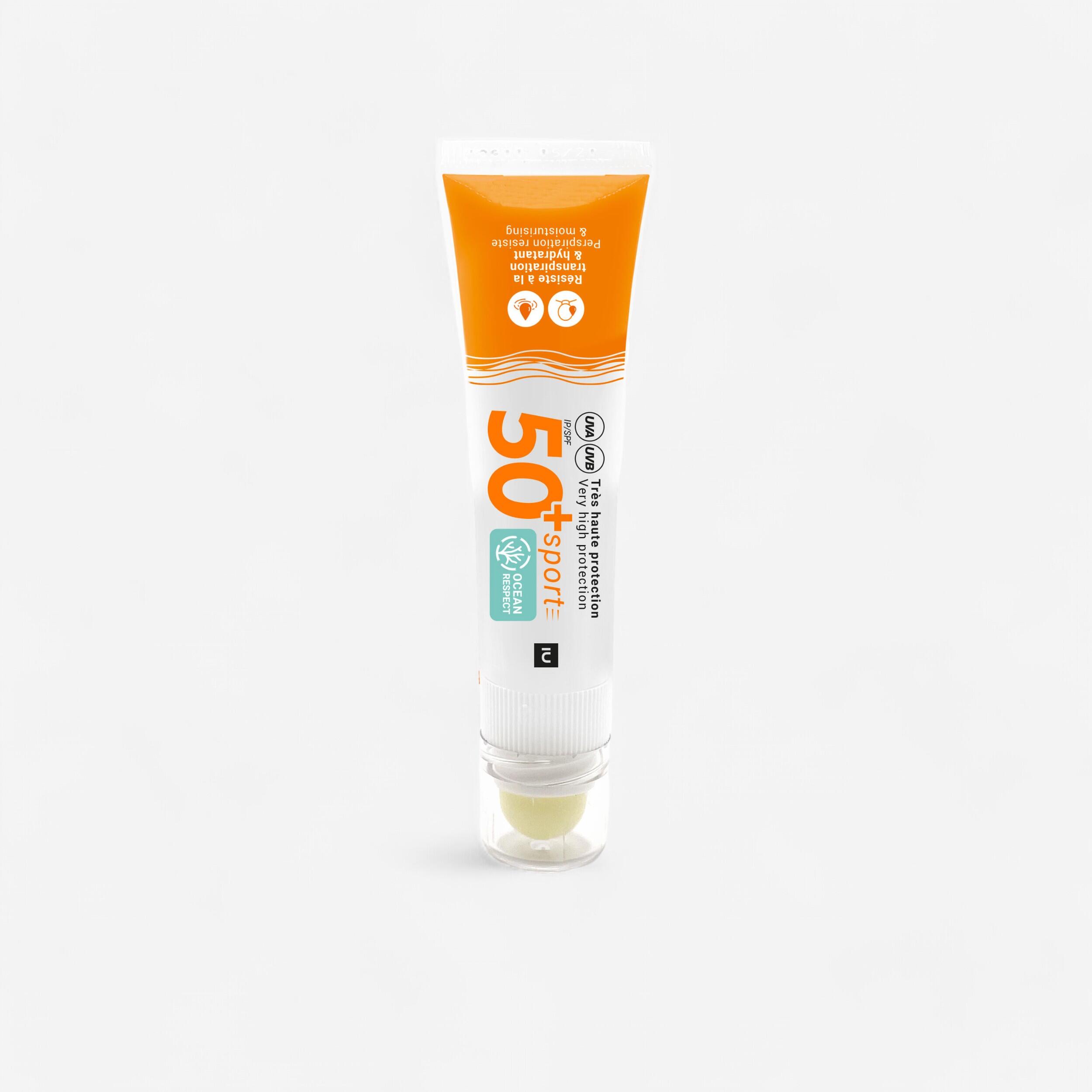 DECATHLON Crema solar 2 en 1 para rostro y labios - FPS 50+ 