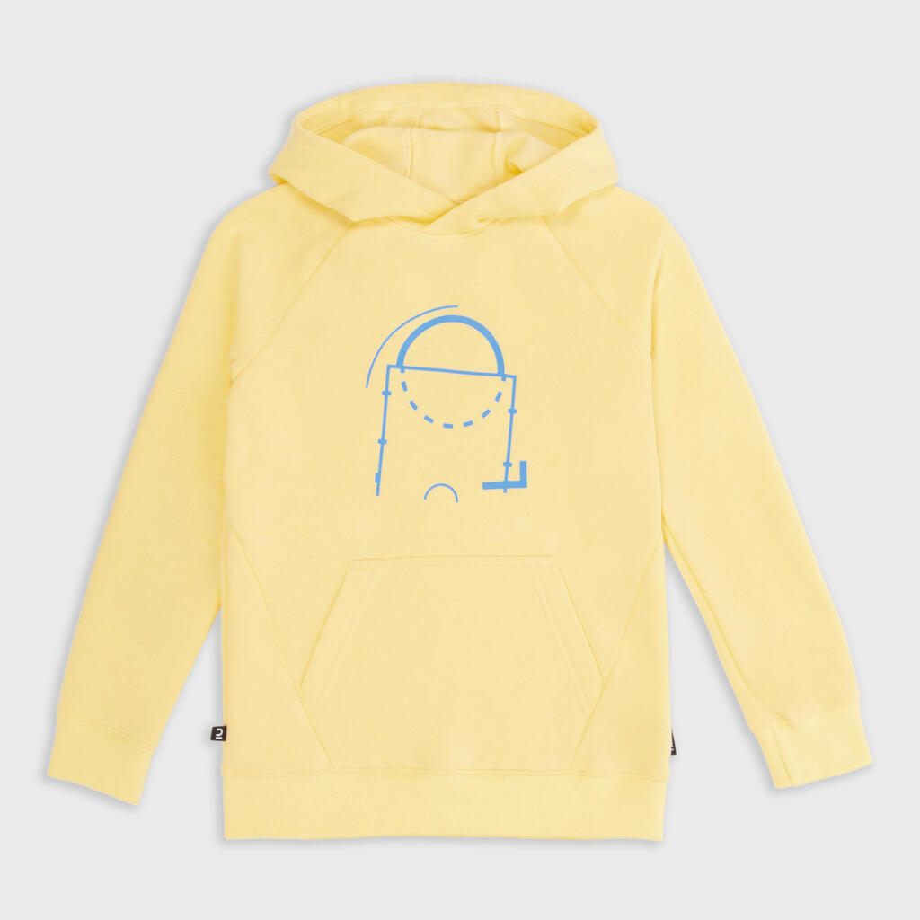 Kids' Basketball Hoodie H100 - Yellow