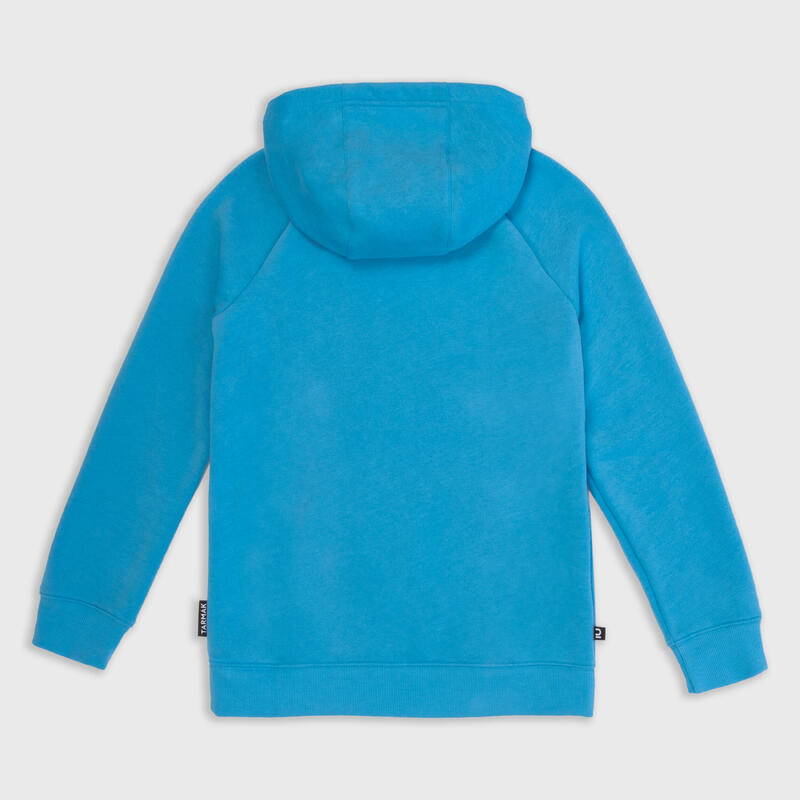 Kinder Sweatshirt mit Kapuze Hoodie Basketball - H100 hellblau