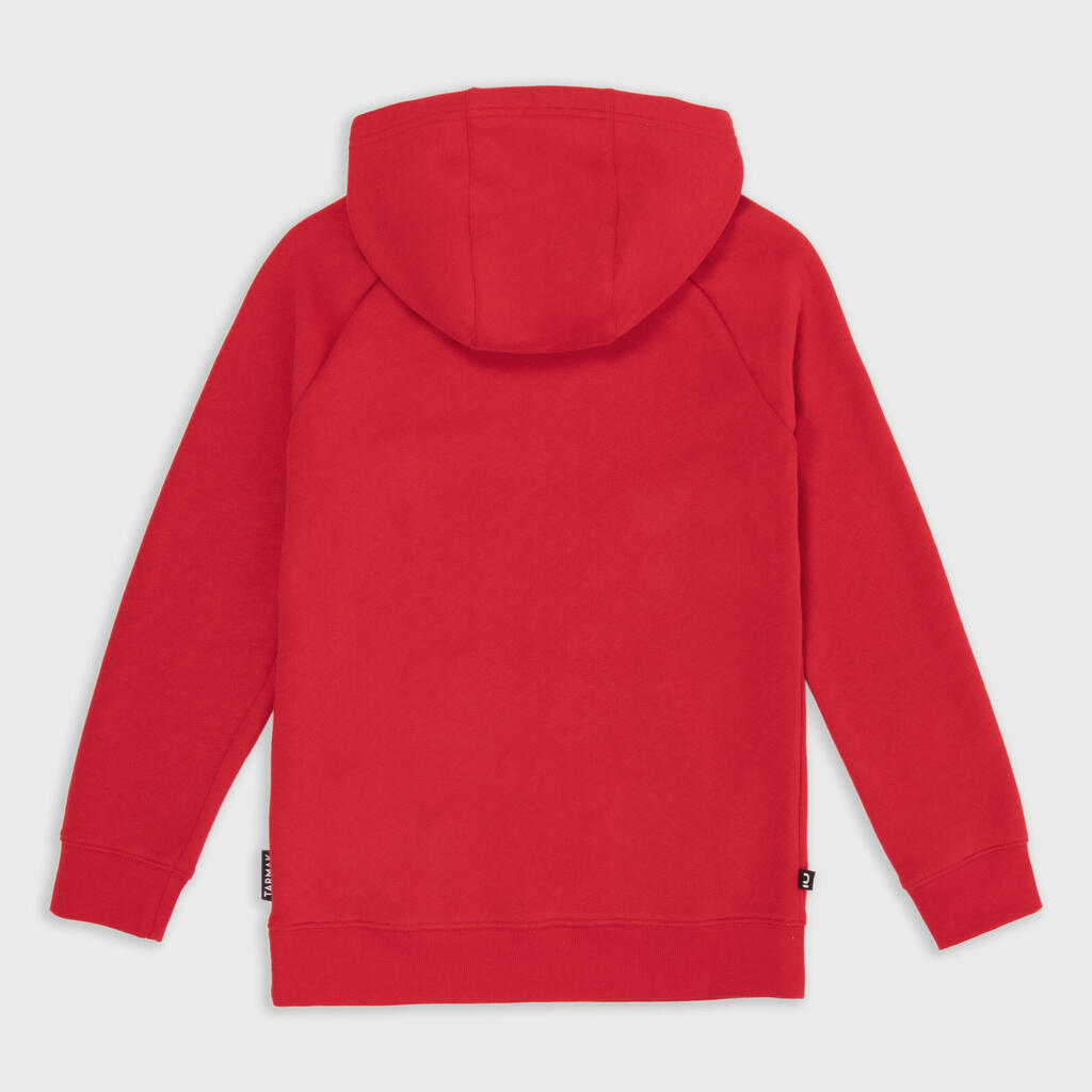 Kinder Sweatshirt mit Kapuze Hoodie Basketball - H100 gelb