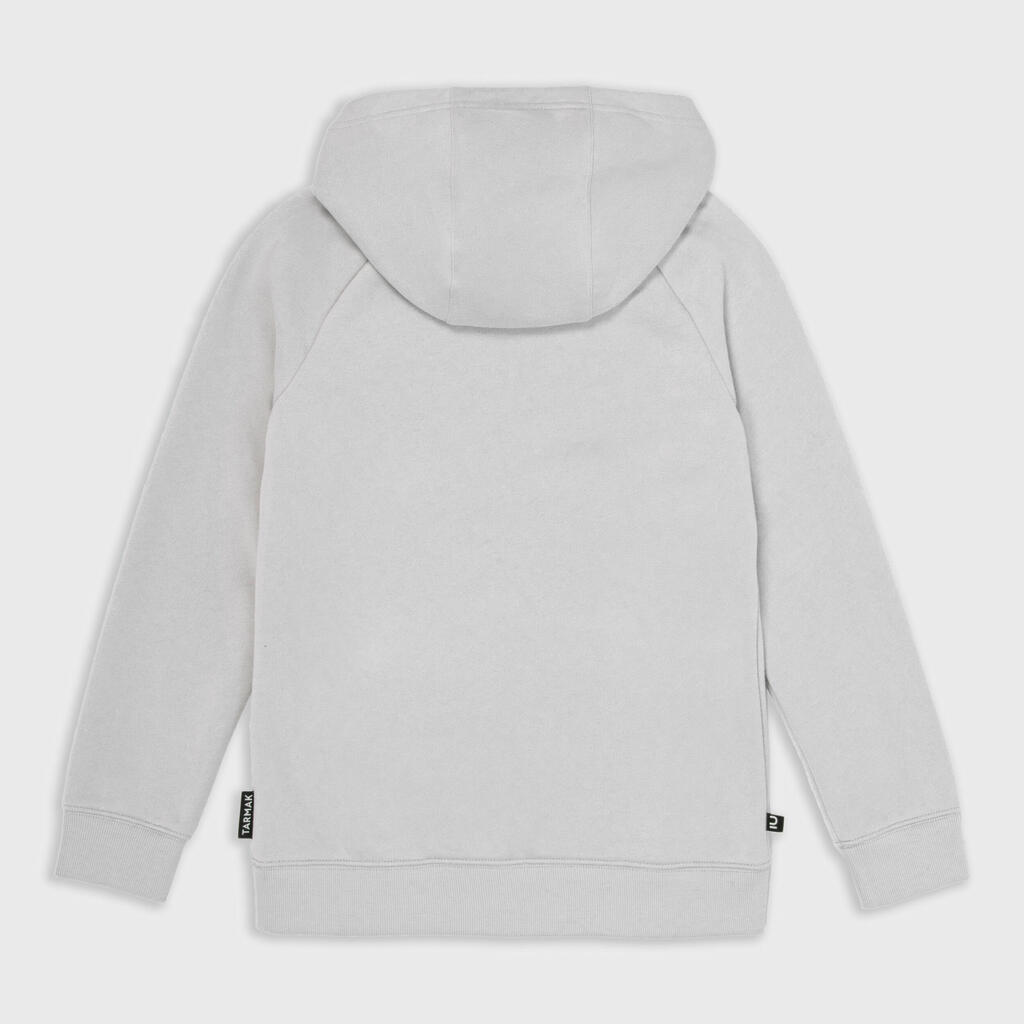 Kinder Sweatshirt mit Kapuze Hoodie Basketball - H100 gelb