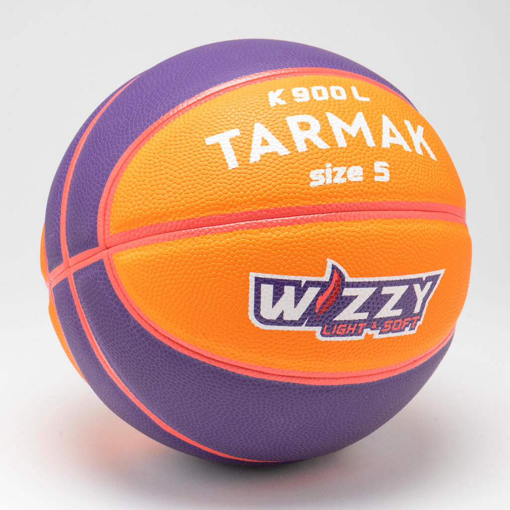 Basketball Grösse 5 Light & Soft - K900 Wizzy orange/violett